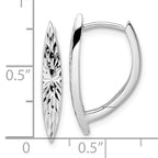 Leslie's Sterling Silver Rhod-plated D/C Hoop Earrings - Image 4