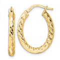 Leslie's Sterling Silver Gold-Tone Polished D/C Hoop Earrings