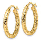Leslie's Sterling Silver Gold-Tone Polished D/C Hoop Earrings - Image 2