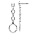 Leslie's Sterling Silver Rhod-plated Post Dangle Earrings