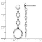 Leslie's Sterling Silver Rhod-plated Post Dangle Earrings - Image 4