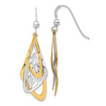 Leslie's Sterling Silver Rhodium-plated and Gold-tone Dangle Earrings