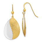 Leslie's Sterling Silver Rhodium-plated and Gold-tone Radiant Essence Dangl