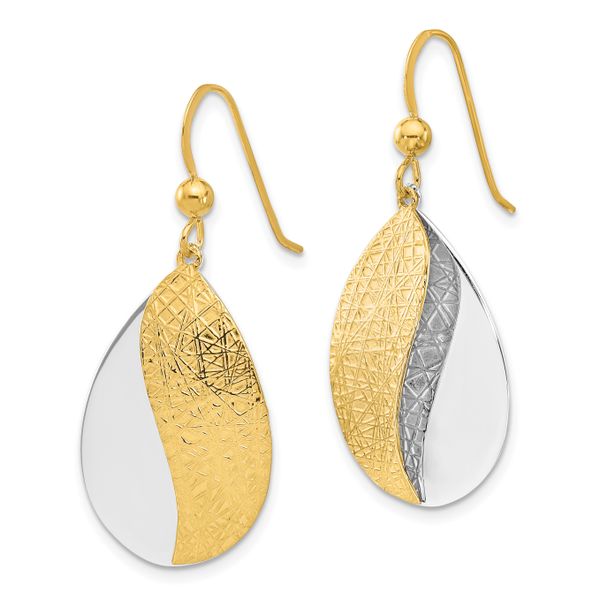 Leslie's Sterling Silver Rhodium-plated and Gold-tone Radiant Essence Dangl - Image 2