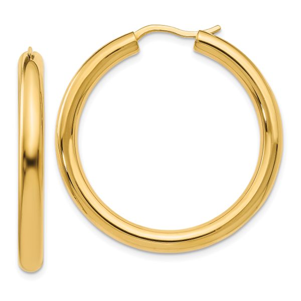 Leslie's Sterling Silver Gold-plated 3.5mm Tube Earrings