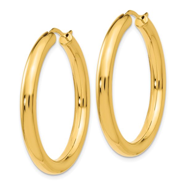 Leslie's Sterling Silver Gold-plated 3.5mm Tube Earrings - Image 2