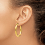 Leslie's Sterling Silver Gold-plated 3.5mm Tube Earrings - Image 3