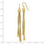 Leslie's Sterling Silver Gold-plat Twist Texture Wrapped 2-strand Earrings - Image 4