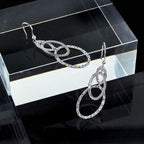 Leslie's Sterling Silver Rh-plated Polished/Textured Ovals Dangle Earrings - Image 5