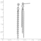 Leslie's Sterling Silver Rh-plated Polished 3-Strand Post Dangle Earrings - Image 4