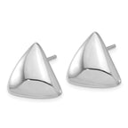 Leslie's Sterling Silver Rh-plated Polished Hollow Triangle Post Earrings - Image 2