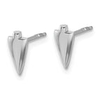 Leslie's Sterling Silver Rh-plated Polished Arrowhead Post Earrings - Image 2