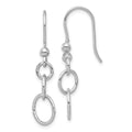 Leslie's Sterling Silver Rh-plated Polished Graduated Circle Dangle Earring