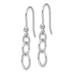 Leslie's Sterling Silver Rh-plated Polished Graduated Circle Dangle Earring - Image 2