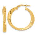 Leslie's Sterling Silver Gold-plated Polished Hoop Earrings