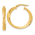 Leslie's Sterling Silver Gold-plated Polished Hoop Earrings