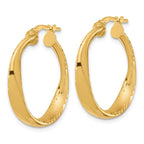 Leslie's Sterling Silver Gold-plated Polished Hoop Earrings - Image 2
