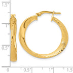 Leslie's Sterling Silver Gold-plated Polished Hoop Earrings - Image 4