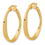 Leslie's Sterling Silver Gold-plated Polished Hoop Earrings - Image 2