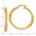 Leslie's Sterling Silver Gold-plated Polished Hoop Earrings - Image 4