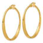 Leslie's Sterling Silver Gold-plated Polished Hoop Earrings - Image 2