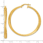 Leslie's Sterling Silver Gold-plated Polished Hoop Earrings - Image 4