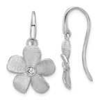 Leslie's SS RH-plat Radiant Essence Pol/Scratch CZ Flower Earrings
