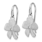 Leslie's SS RH-plat Radiant Essence Pol/Scratch CZ Flower Earrings - Image 2