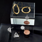 Leslie's SS Rhodium/Rose-tone Radiant Essence Polished/Scratch Earrings - Image 5