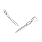 Leslie's Sterling Silver Rhodium-plated Polished Post Dangle Earrings - Image 5