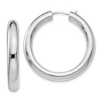 Leslie's Sterling Silver Rhodium-plated 5mm Tube Earrings
