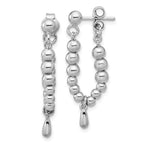 Leslie's Sterling Silver RH-plated Ball Dangle Post Earrings