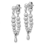 Leslie's Sterling Silver RH-plated Ball Dangle Post Earrings - Image 2