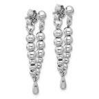 Leslie's Sterling Silver RH-plated Ball Dangle Post Earrings - Image 4