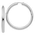 Leslie's Sterling Silver Rhodium-plated 5mm Tube Earrings