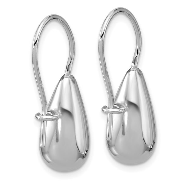 Leslie's' Sterling Silver RH-plated Polish Teardrop Dangle Earrings - Image 4