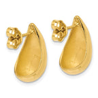 Leslie's Sterling Silver Gold-plt Polished Puff Teardrop Post Earrings - Image 4