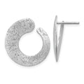 Leslie's SS Radiant Essence Textured Tapered Circle Post Earrings