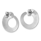 Leslie's SS Radiant Essence Textured Tapered Circle Post Earrings - Image 4