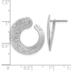 Leslie's SS Radiant Essence Textured Tapered Circle Post Earrings - Image 5