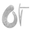 Leslie's SS Radiant Essence Textured Tapered Teardrop Post Earrings