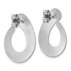 Leslie's SS Radiant Essence Textured Tapered Teardrop Post Earrings - Image 4