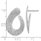 Leslie's SS Radiant Essence Textured Tapered Teardrop Post Earrings - Image 5
