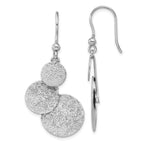 Leslie's SS Radiant Essence Textured Circles Dangle Earrings