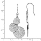 Leslie's SS Radiant Essence Textured Circles Dangle Earrings - Image 5