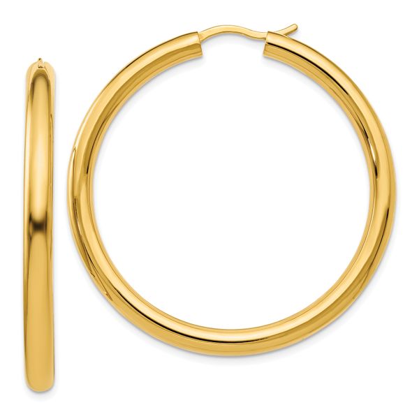 Leslie's Sterling Silver Gold-plated 3.5mm Tube Earrings