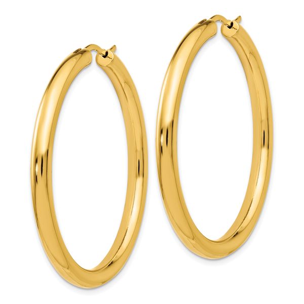 Leslie's Sterling Silver Gold-plated 3.5mm Tube Earrings - Image 2