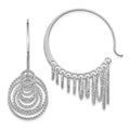 Leslie's Sterling Silver Polished and Laser-cut Hoop Earrings