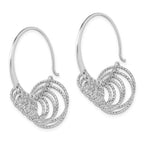 Leslie's Sterling Silver Polished and Laser-cut Hoop Earrings - Image 2