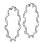 Leslie's Sterling Silver Polished Twisted Hoop Earrings - Image 2